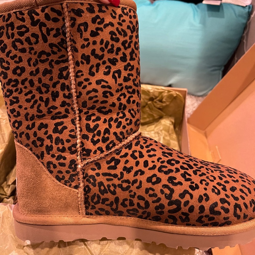 UGG Classic Short Cheetah Print Boots